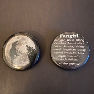 Fan Girl Random Button Pin 2 Pack